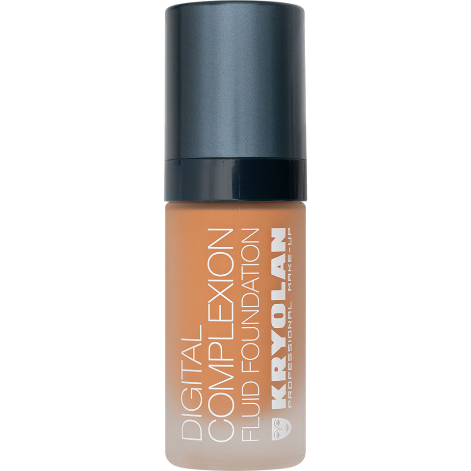 KRYOLAN Digital Complexion Fluid Foundation Y26.3 – Selbstfixierendes, veganes HD-Make-up, 30ml, Pumpspender geschlossen