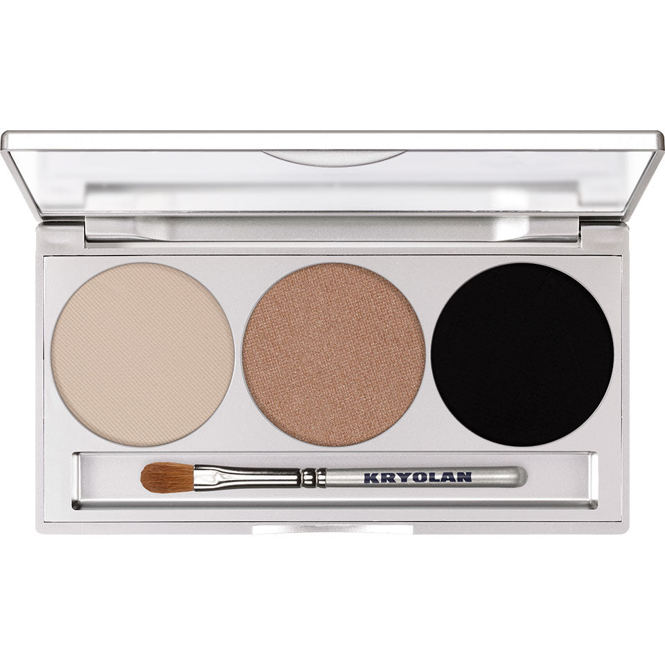 KRYOLAN Eye Shadow Trio Set - Smokey Collection - sand – magnetisch, 7.5g, offen