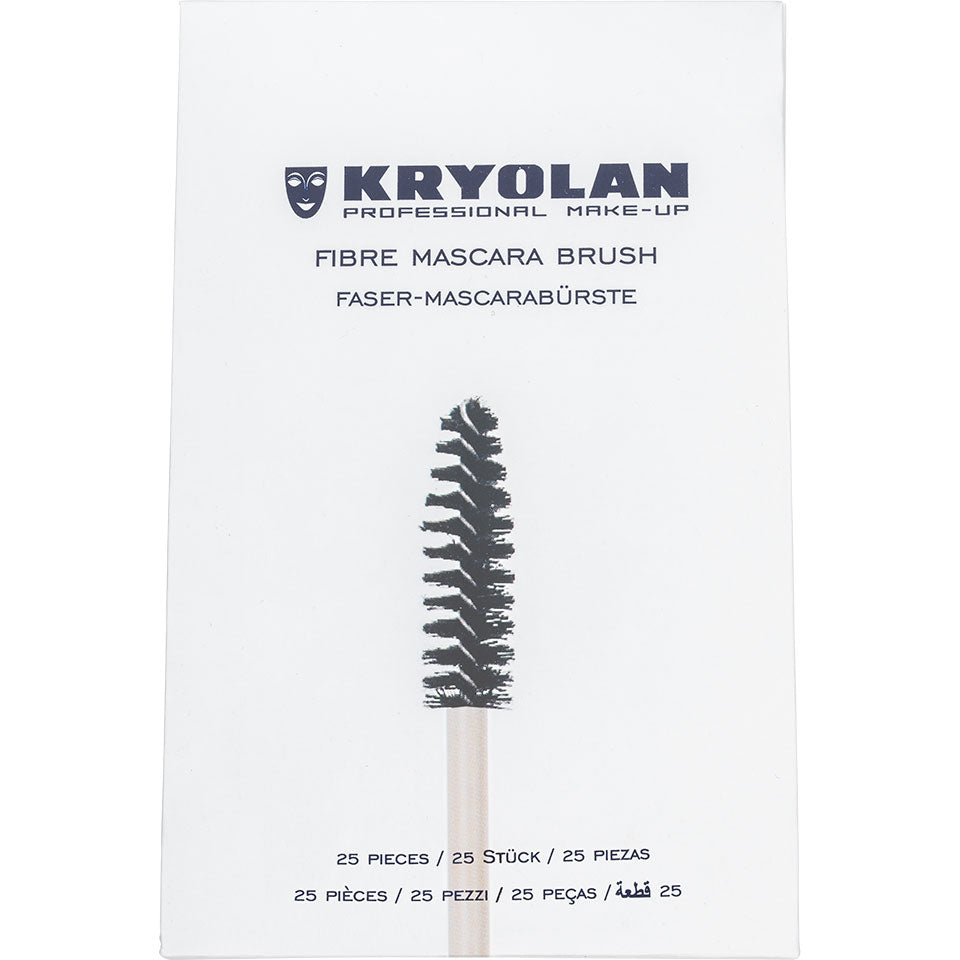 KRYOLAN Faser-Mascarabürste – Einwegbürsten, 25stk, Verpackung Vorderseite