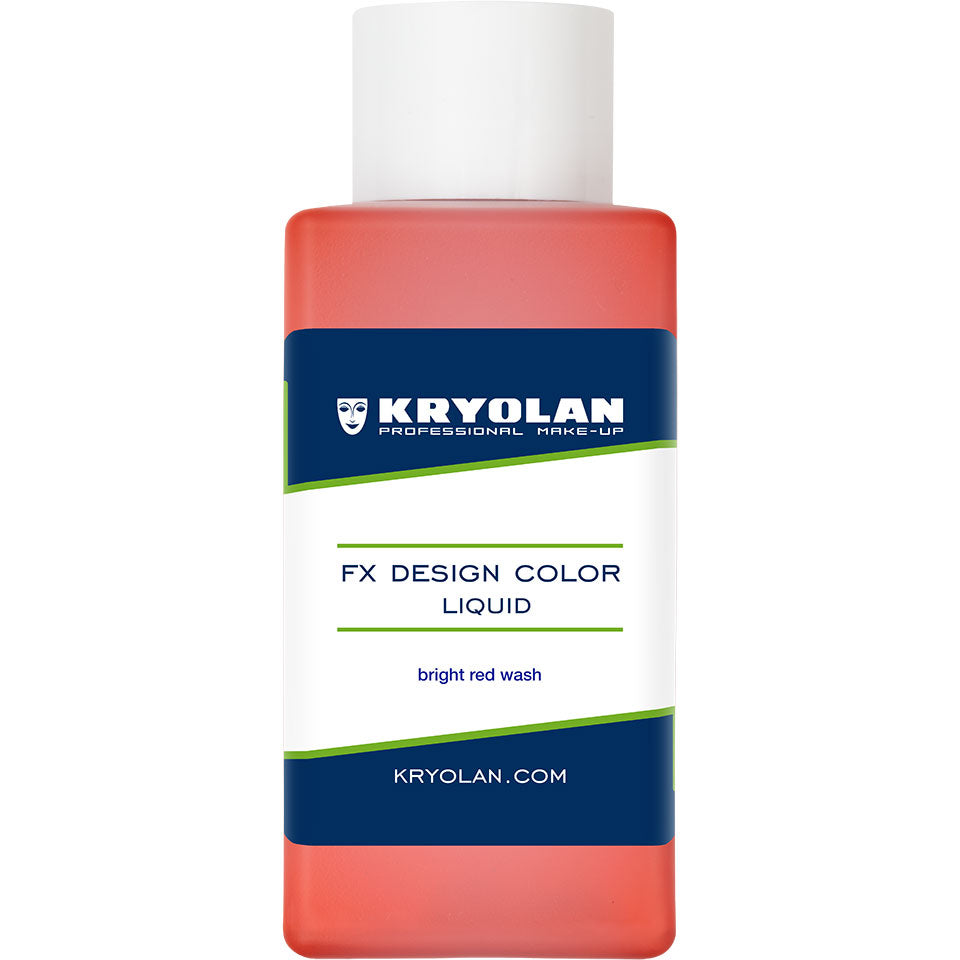 KRYOLAN FX Design Color Liquid bright red wash – Profi SFX Flüssigfarbe, 50ml