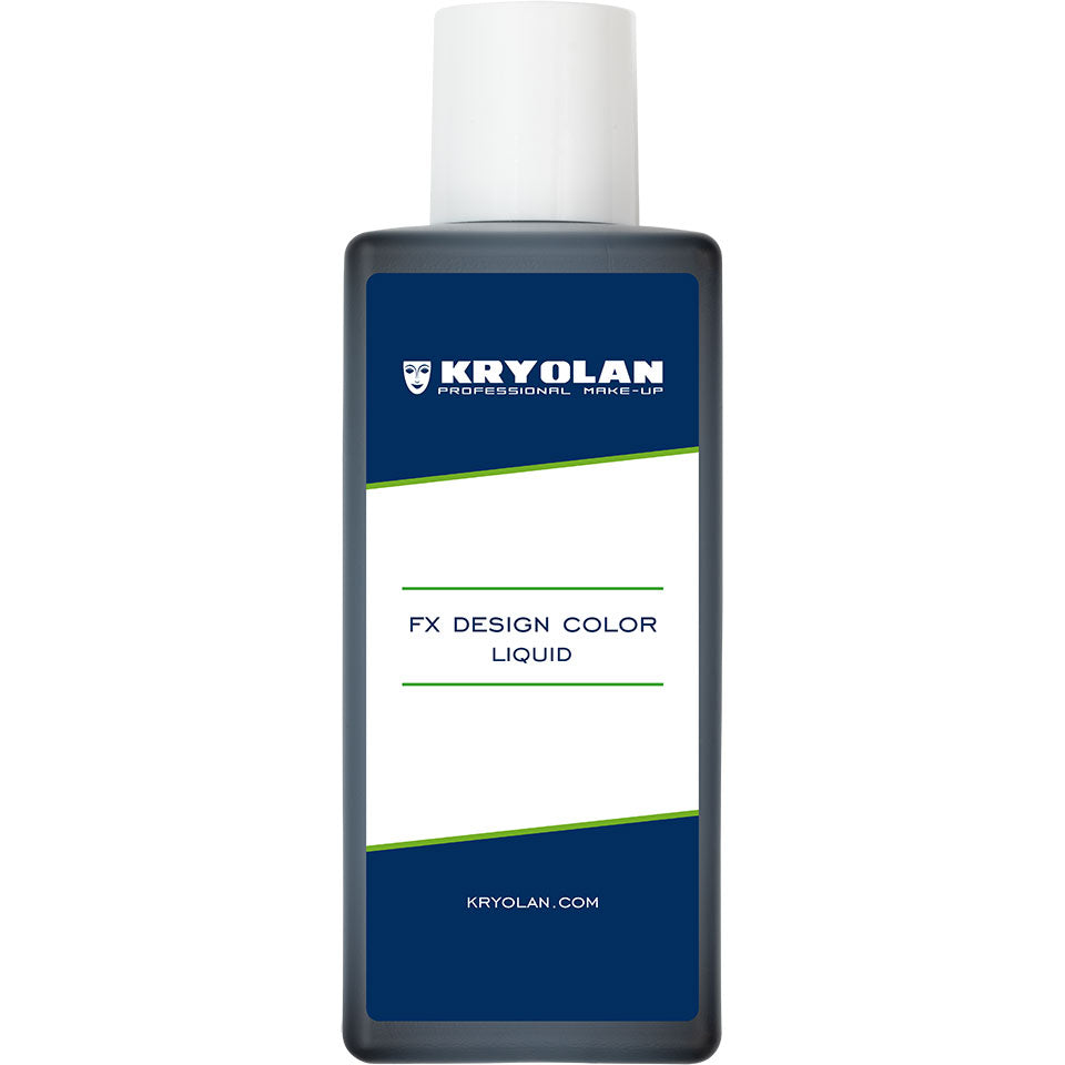 KRYOLAN FX Design Color Liquid cool black – Profi SFX Flüssigfarbe, 200ml