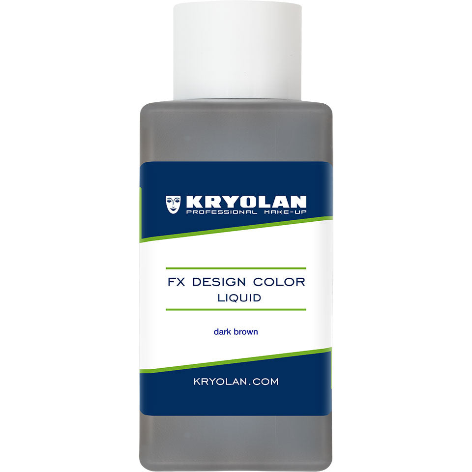 KRYOLAN FX Design Color Liquid dark brown – Profi SFX Flüssigfarbe, 50ml