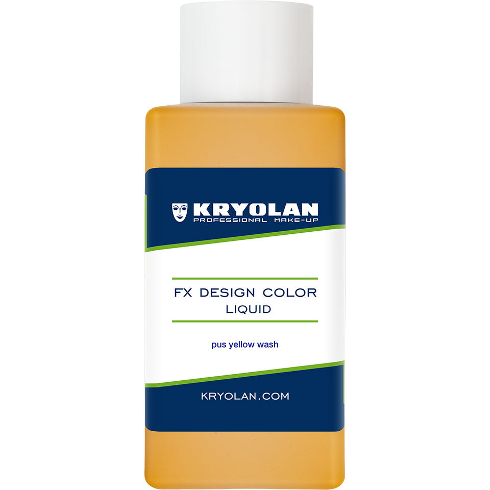 KRYOLAN FX Design Color Liquid push yellow wash – Profi SFX Flüssigfarbe, 50ml