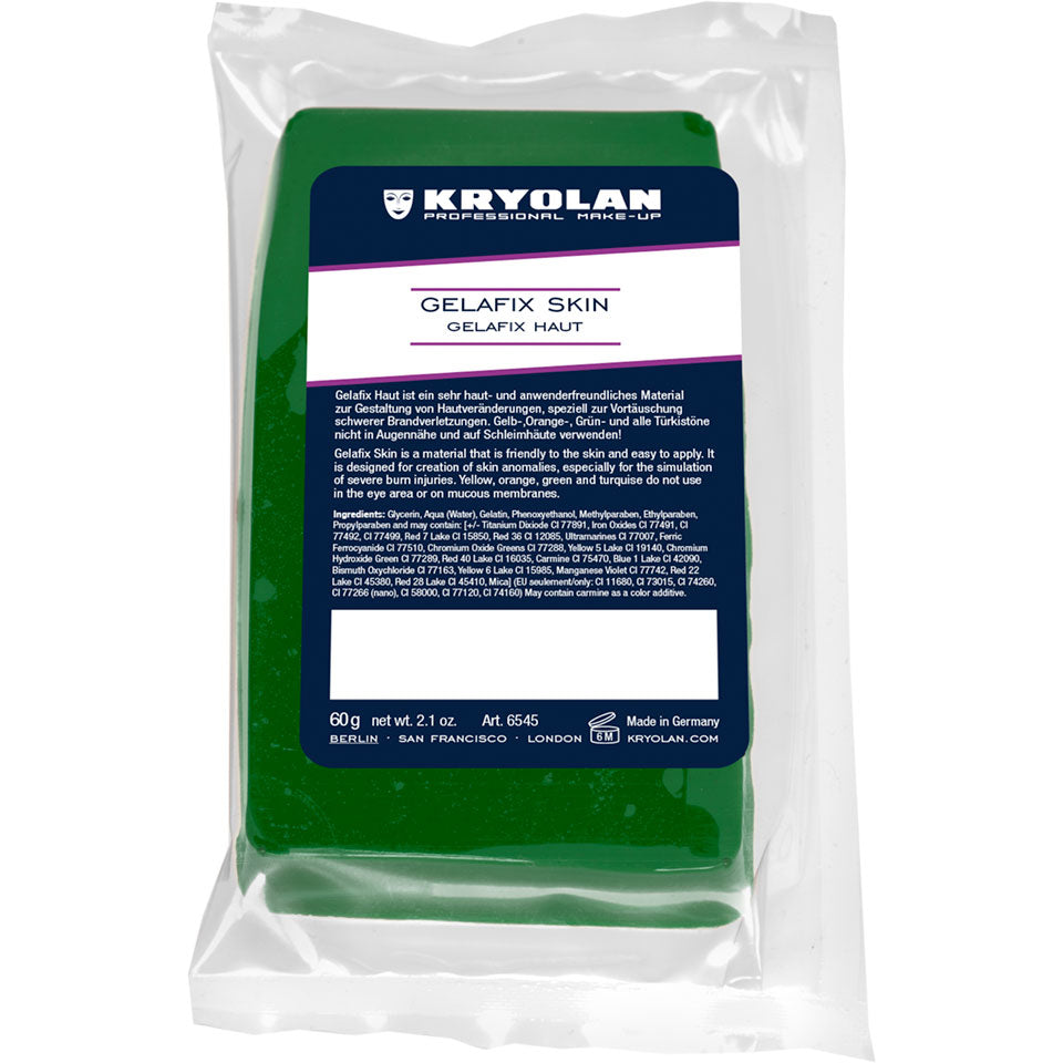 KRYOLAN Gelafix Haut green – Gelatine für SFX & Brandverletzungen, 60g, Beutel