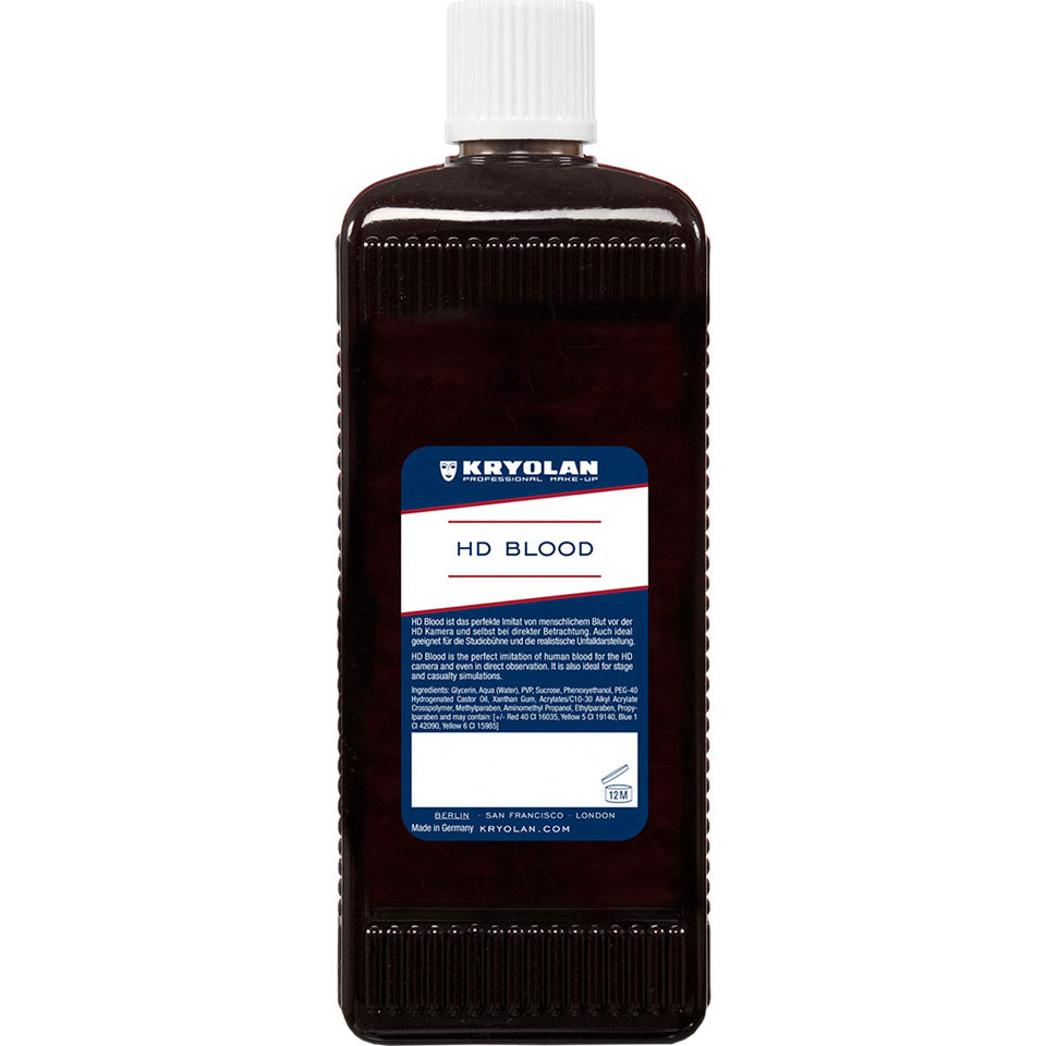 KRYOLAN HD Blood dark – Kunstblut für hochauflösende Kameras, 500ml, Farbbeispiel