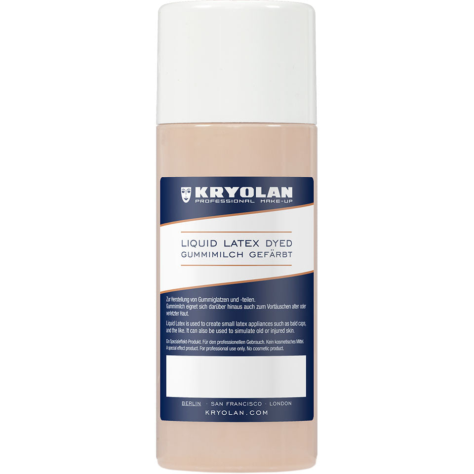 KRYOLAN Latexmilch gefärbt – hautfreundlicher Flüssiglatex mit niedrigem Ammoniakgehalt, 250ml, Flasche