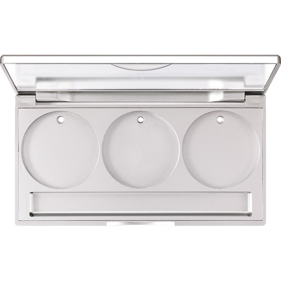 KRYOLAN Leerpalette Lidschatten 3 Farben magnetisch, 1stk, offen