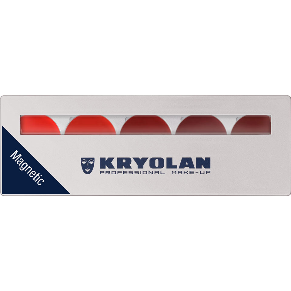 KRYOLAN Lip Rouge Set 5 Colors (magnetisch) Variante D – Spiegelpalette mit 5 cremigen Farben, 10g, geschlossen