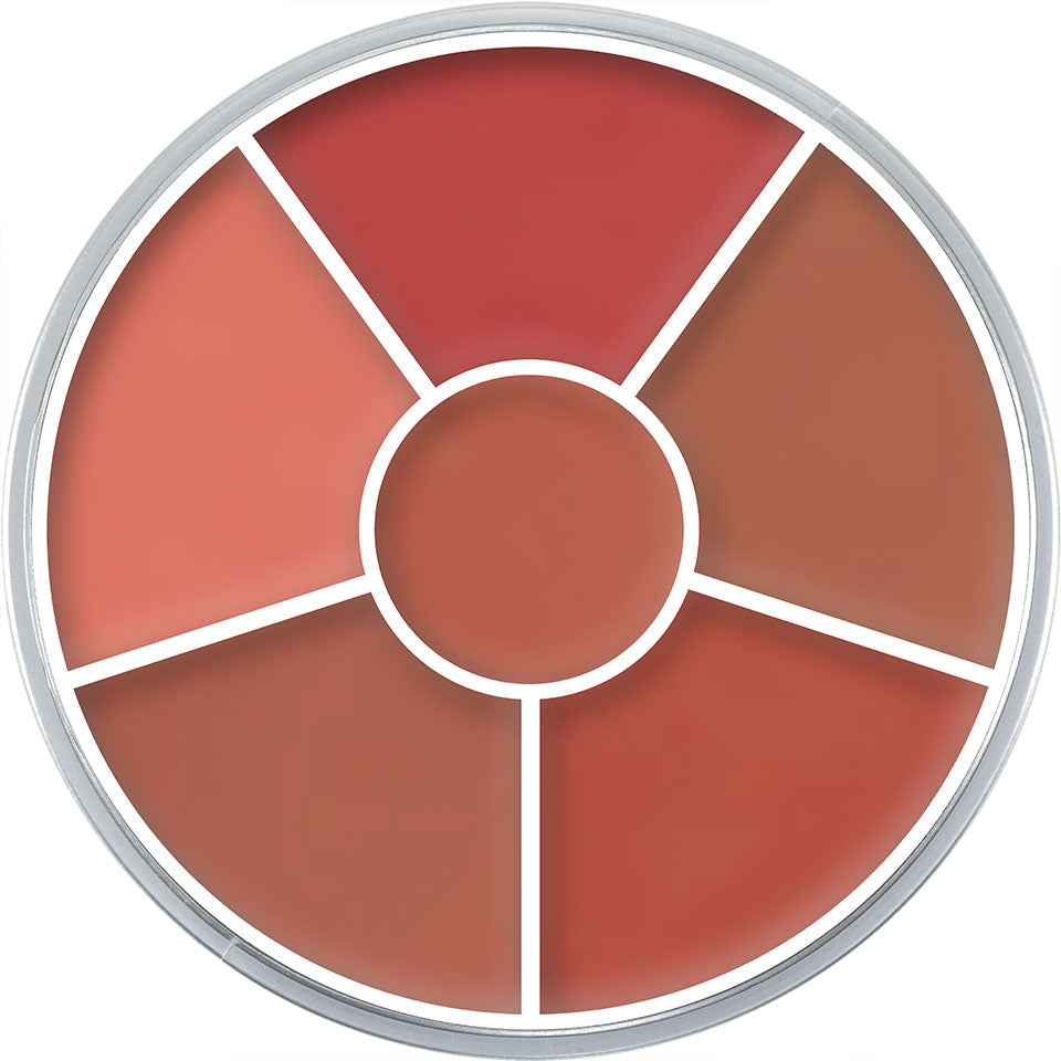 KRYOLAN Lip Rouge Wheel Variante 21 – Lippenpalette mit 6 cremigen Farben, 30g