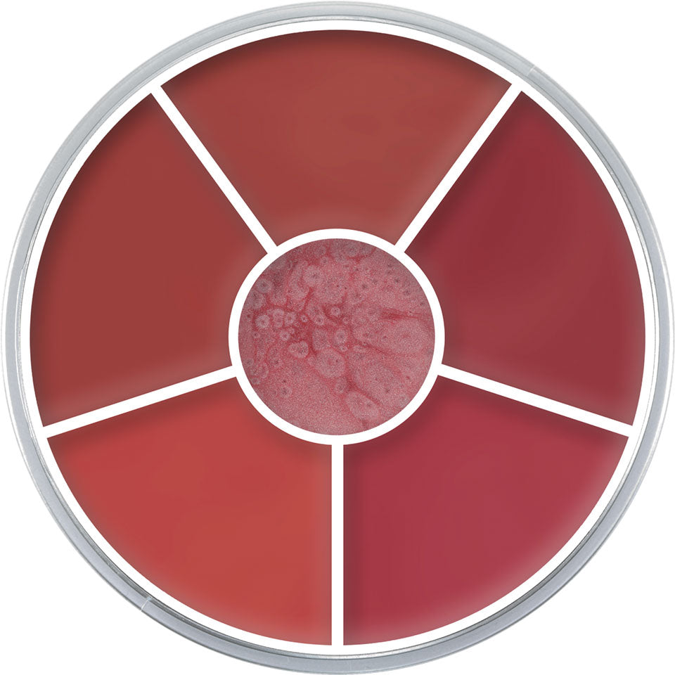 KRYOLAN Lip Rouge Wheel Variante 22 – Lippenpalette mit 6 cremigen Farben, 30g