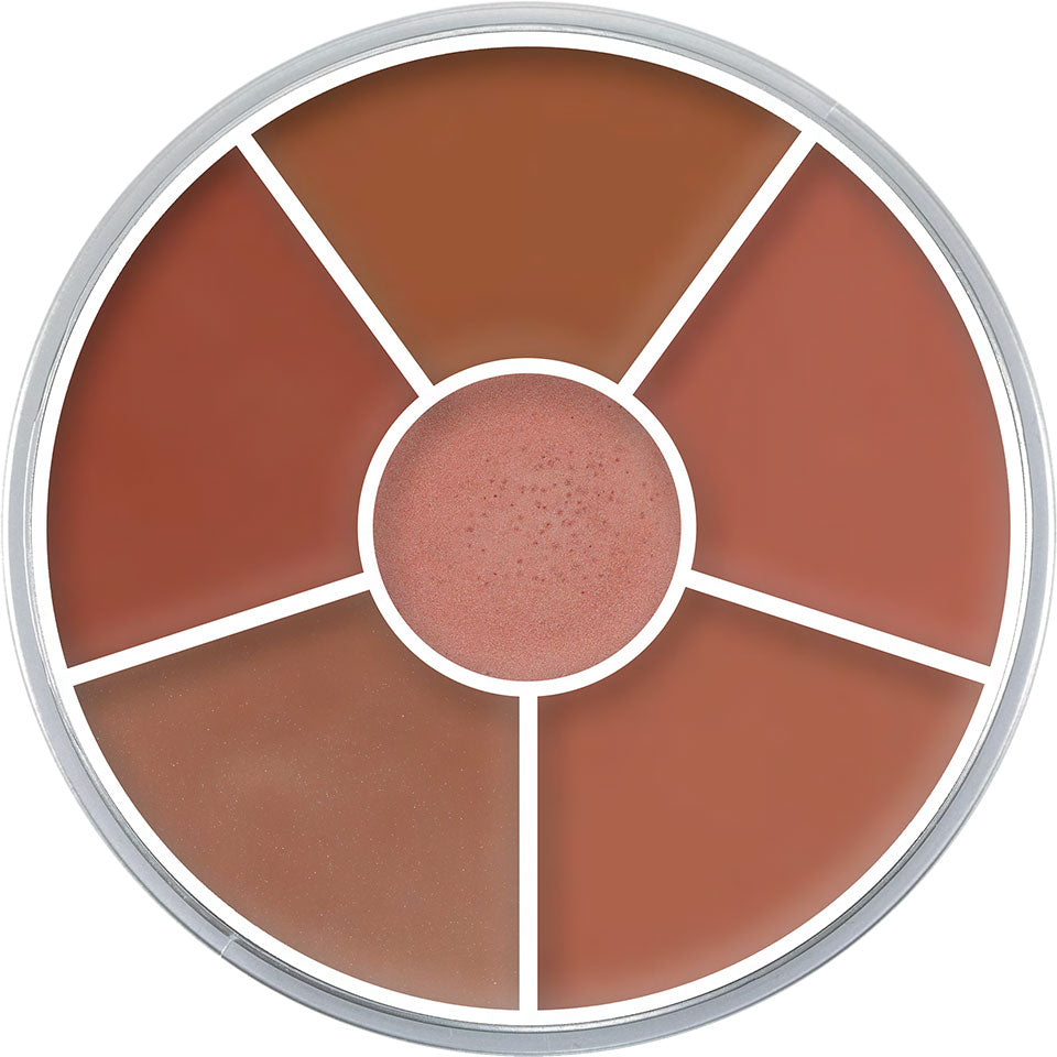 KRYOLAN Lip Rouge Wheel Variante A – Lippenpalette mit 6 cremigen Farben, 30g
