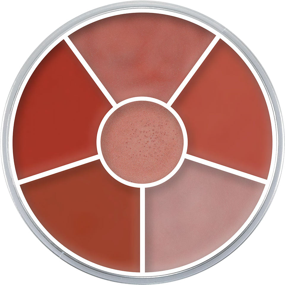 KRYOLAN Lip Rouge Wheel Variante B – Lippenpalette mit 6 cremigen Farben, 30g