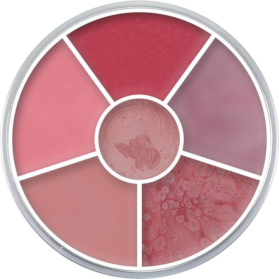 KRYOLAN Lip Rouge Wheel Variante E – Lippenpalette mit 6 cremigen Farben, 30g
