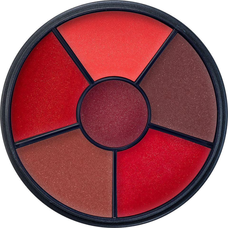 KRYOLAN Lipstick Velvet Kiss Wheel Variante 3 – Lippenpalette mit Pflegeformel, 21g
