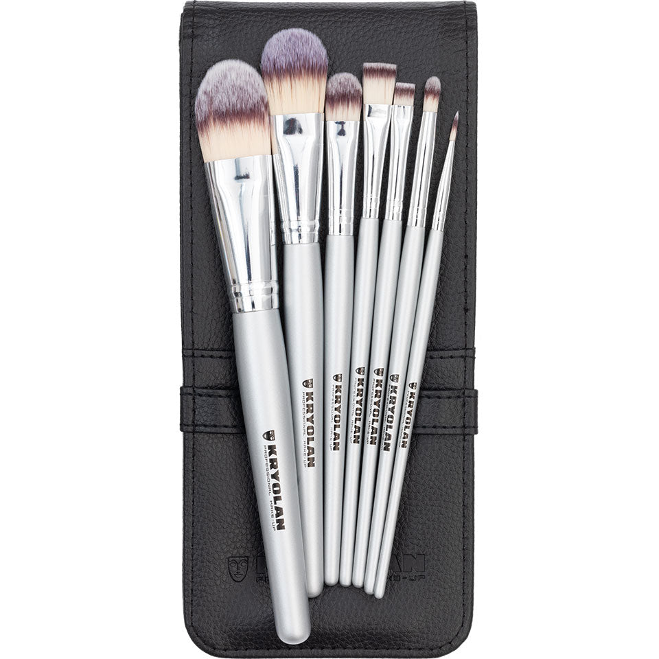 KRYOLAN Make-up Brush Set – Veganes Profi-Pinselset mit Tasche, 1stk