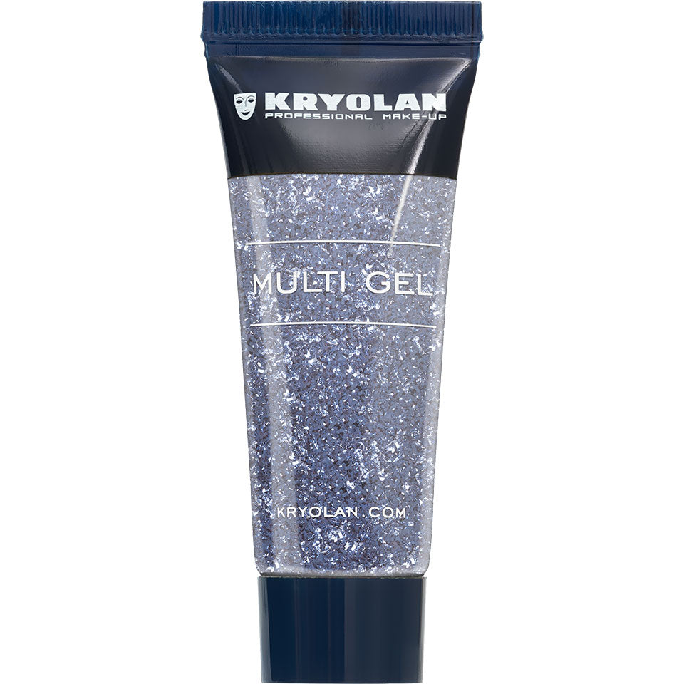 KRYOLAN Multi Gel Glitter grob lavender – Glitzer-Gel für Haut & Haare, 10ml, Tube