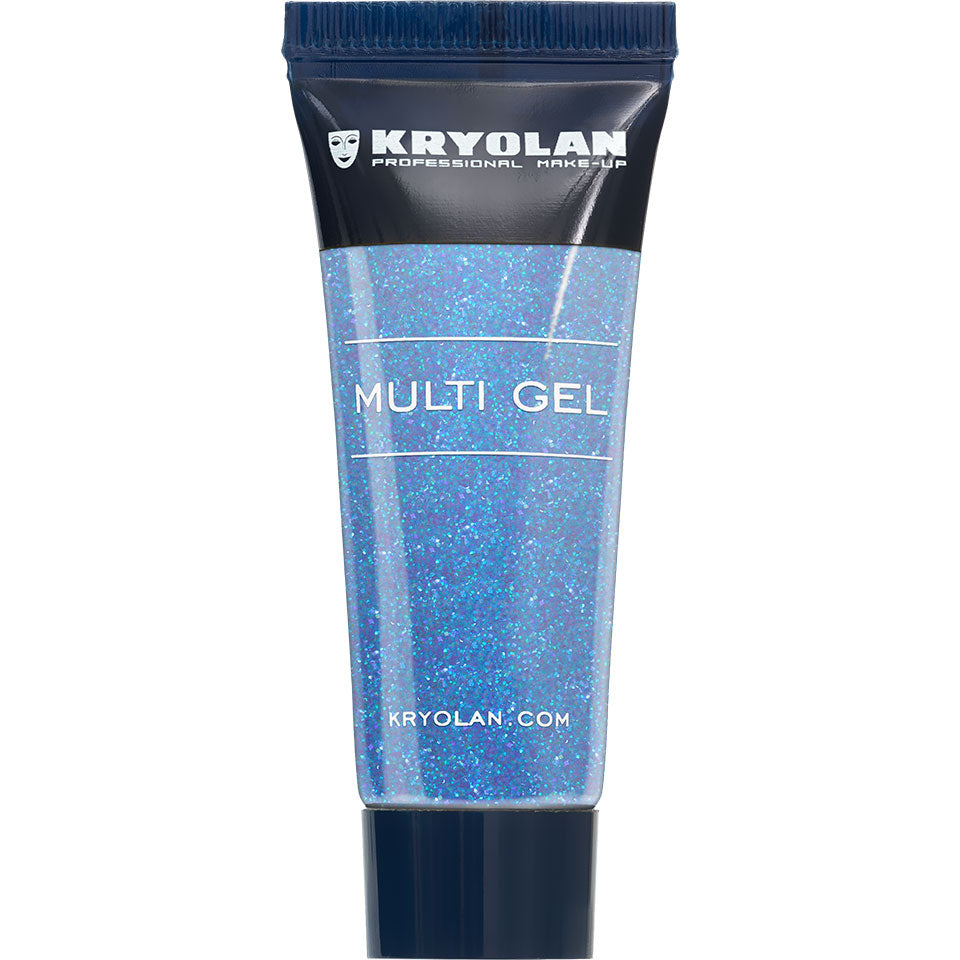 KRYOLAN Multi Gel Glitter grob pearl lilac – Glitzer-Gel für Haut & Haare, 10ml, Tube