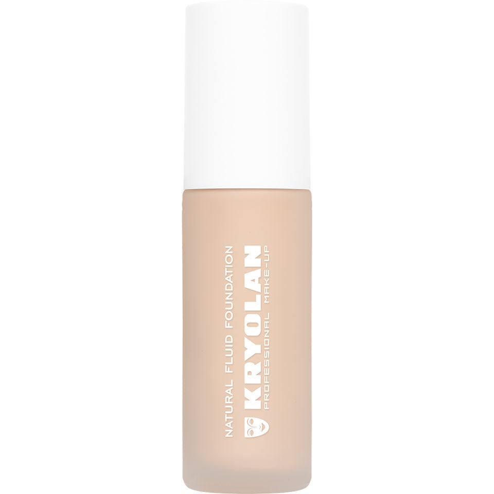 KRYOLAN Natural Fluid Foundation NP2 – Satin Finish Make-up, 30ml, Pumpspender