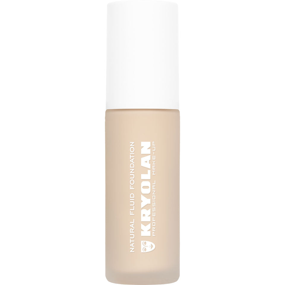 KRYOLAN Natural Fluid Foundation NY2 – Satin Finish Make-up, 30ml, Pumpspender