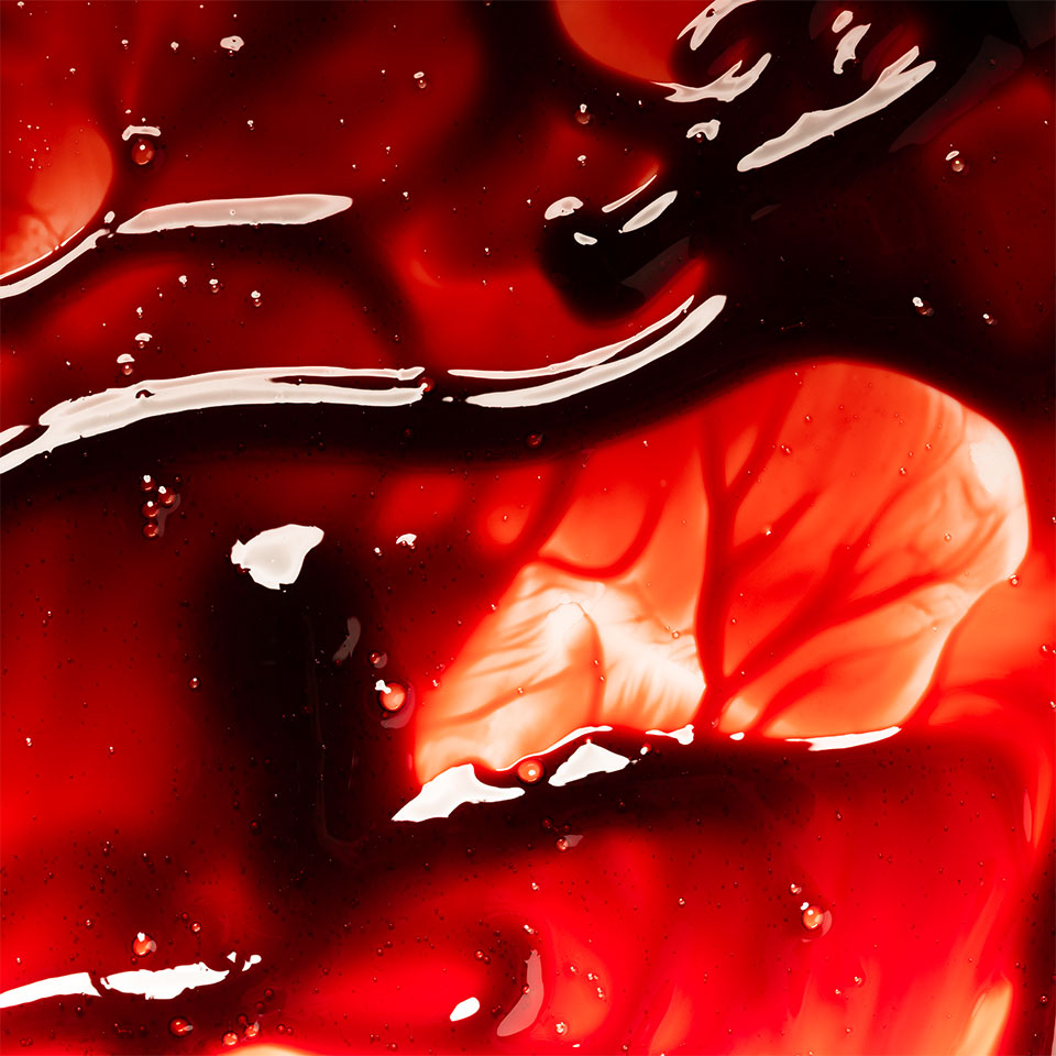 KRYOLAN PINTURA Fake Blood – Realistisches, veganes Kunstblut, 20ml, Produkttextur Detailaufnahme