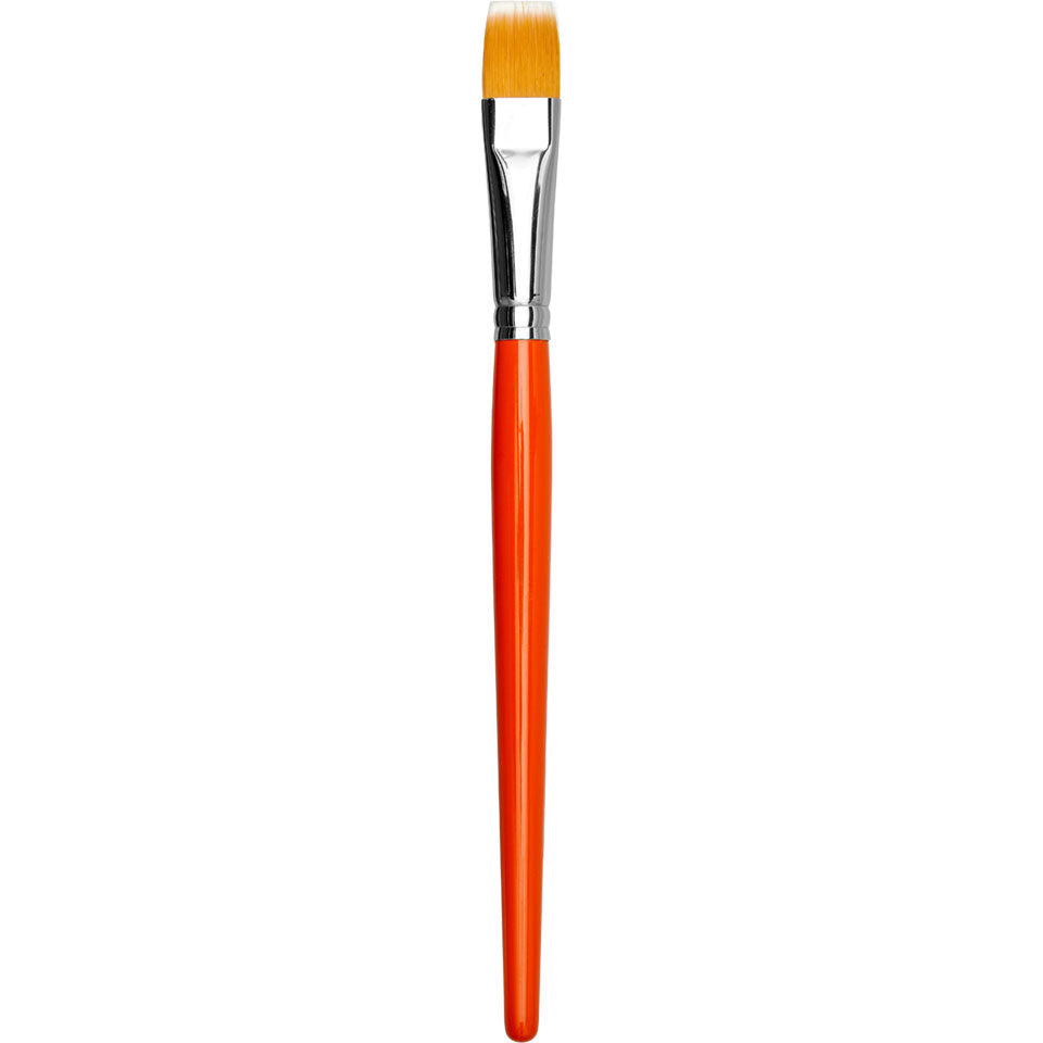 KRYOLAN PINTURA Pinsel - flach gebunden - orange – Kunsthaar, 1stück