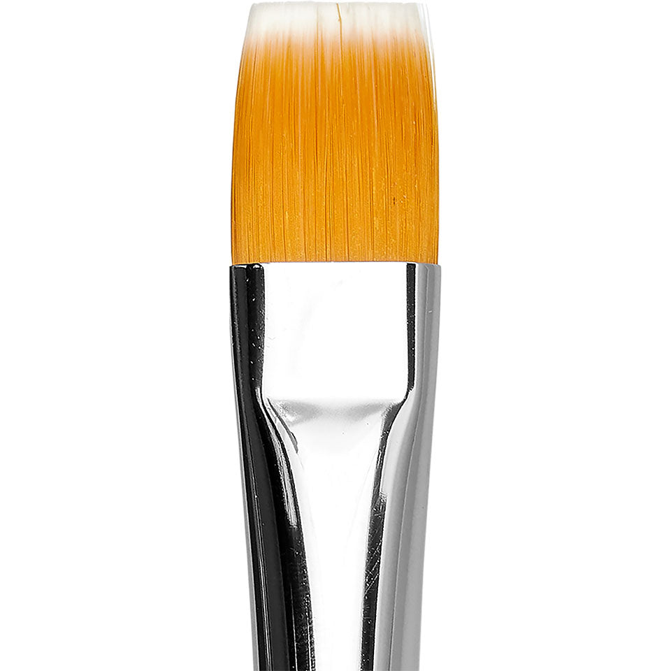 KRYOLAN PINTURA Pinsel-Set zur Gesichtsbemahlung – 5-teilig, 1stück, Detailansicht Pinsel orange