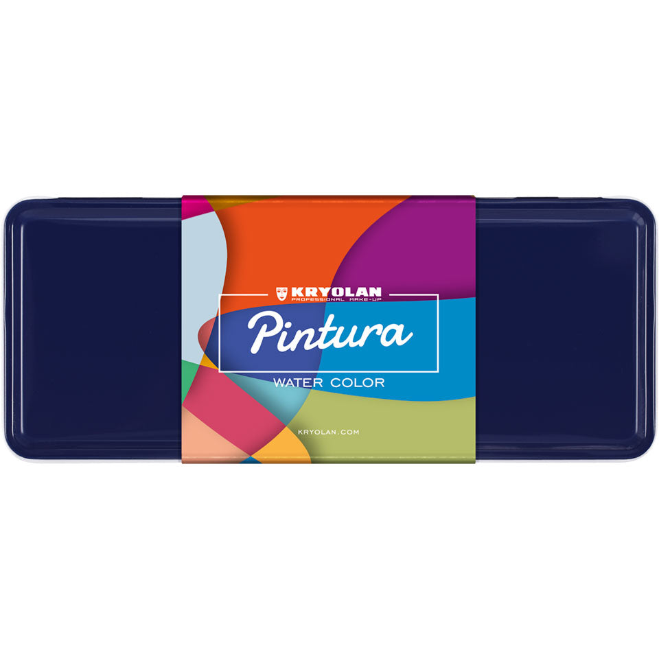 KRYOLAN Pintura Water Color Palette 12 Farben – Face & Body Paint, 40ml, geschlossen mit Banderole
