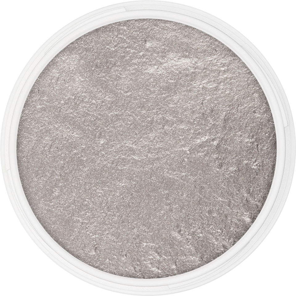KRYOLAN PINTURA Water Color silver – Kompaktschminke für Facepainting, 25ml, Dose offen