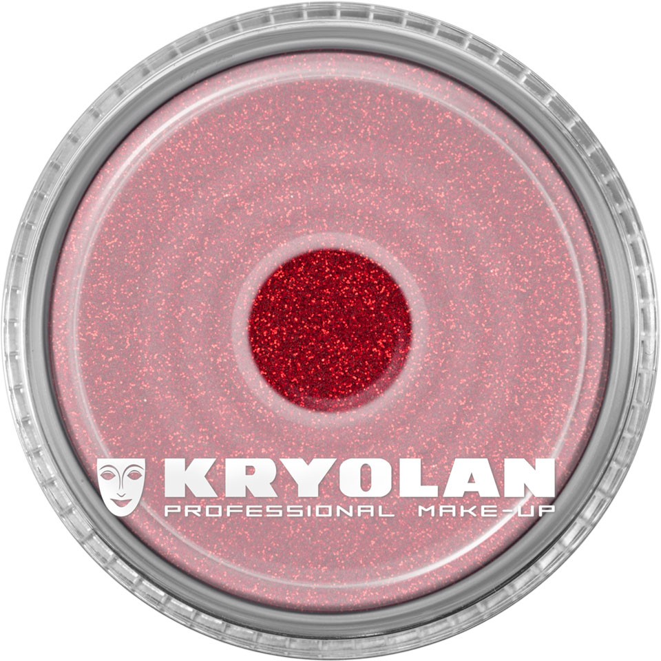 KRYOLAN Polyester Glimmer - fein, 4g, Farbe bright red