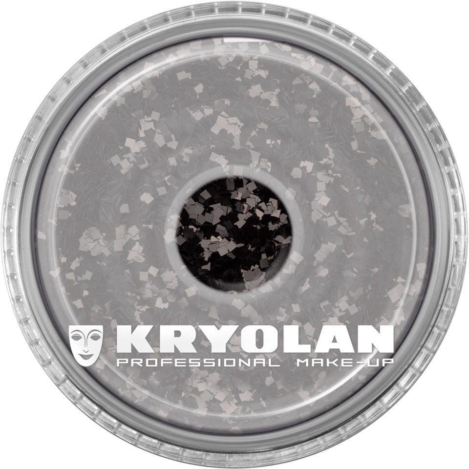 KRYOLAN Polyester Glimmer - grob, 4g, black