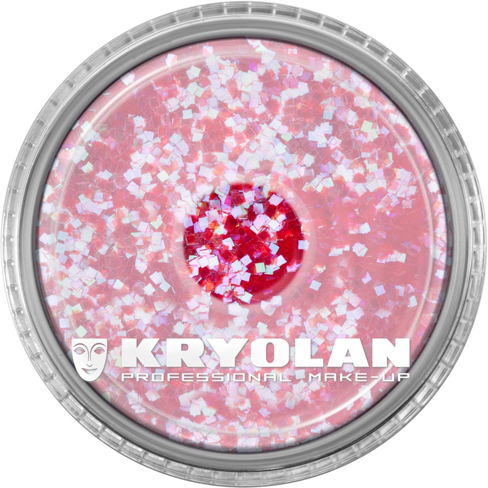 KRYOLAN Polyester Glimmer - grob, 4g, pastel red