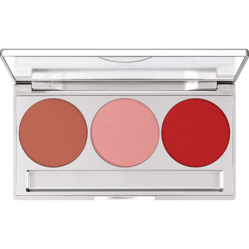 KRYOLAN Professional Trio Blusher Set Statement – magnetische Spiegelpalette, 8g