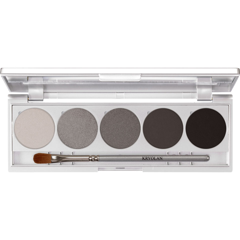 KRYOLAN Shades 5 Farben Berlin – Magnetische Make-up Palette mit 5 gepressten Puderfarben, 7.5g, offen