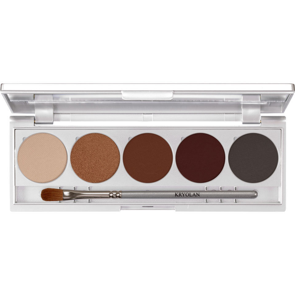 KRYOLAN Shades 5 Farben Melbourne – Magnetische Make-up Palette mit 5 gepressten Puderfarben, 7.5g, offen