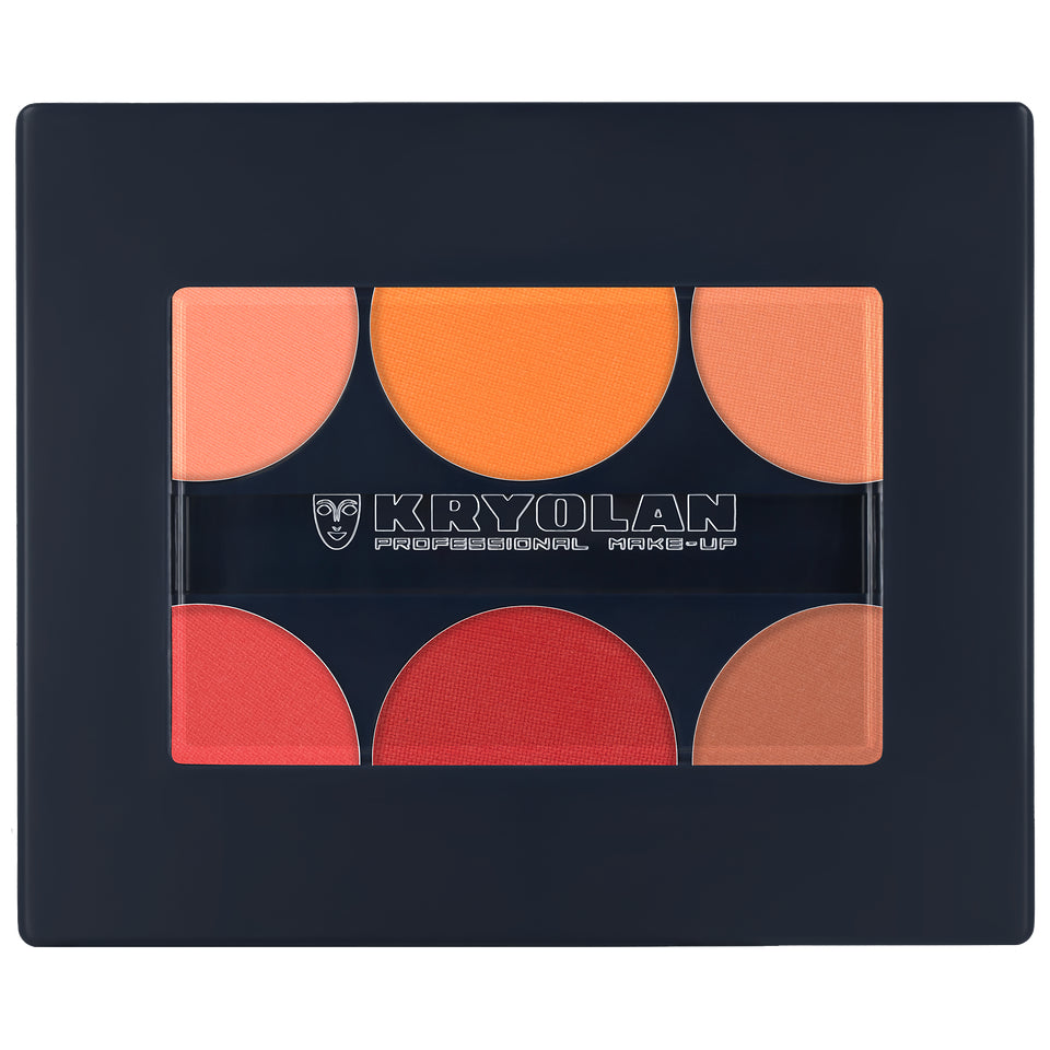 KRYOLAN Silk Finish Blush Palette 6 Farben Lush – magnetisch, 10g, Palette geschlossen