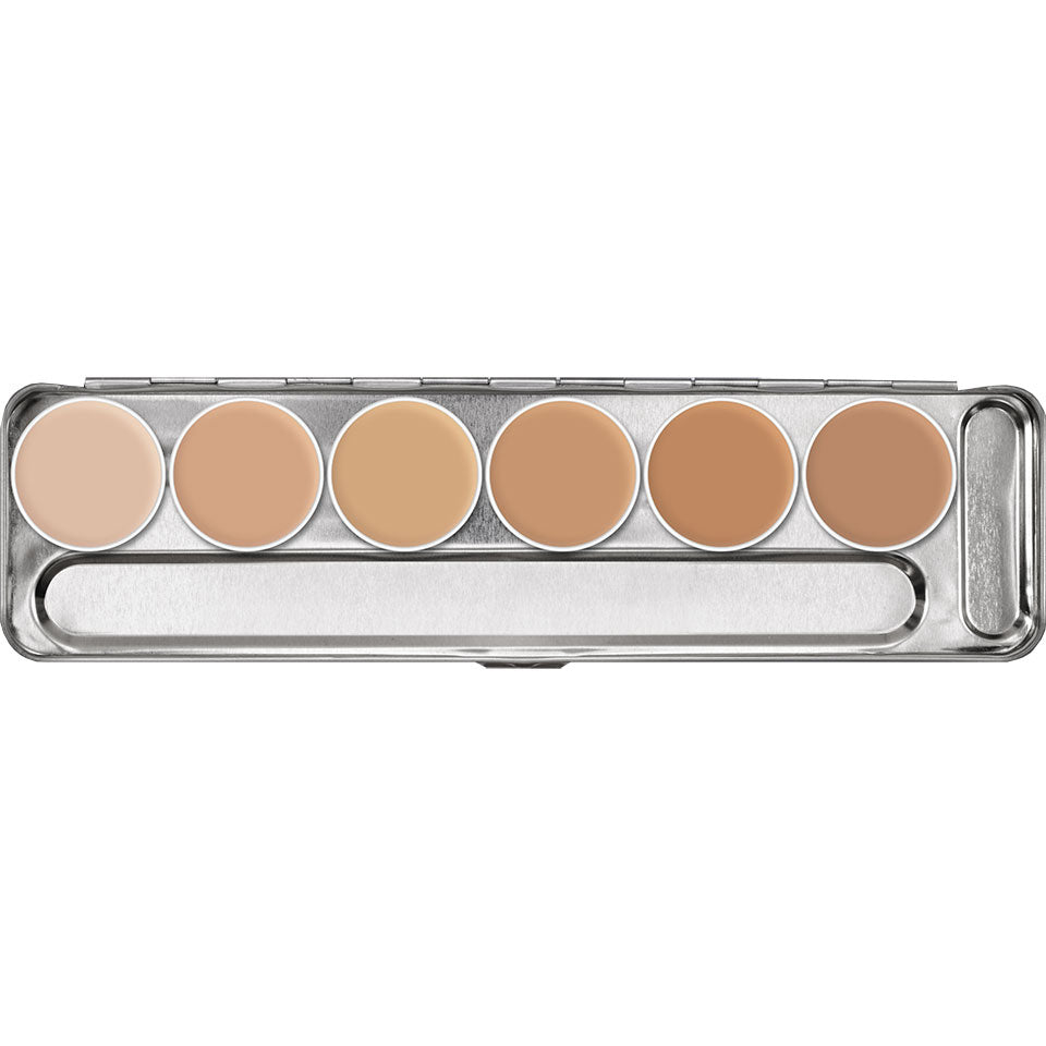 KRYOLAN Spezialteint für Gummiplastiken Palette 6 Farben - W – für Latex und Maskenbau, 20ml