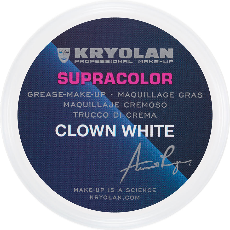 KRYOLAN Supracolor clown white – Profi Fettschminke Weiß, 250g