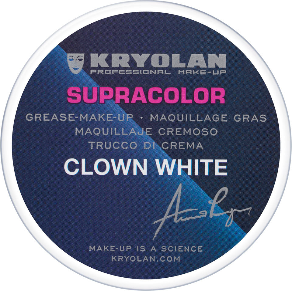 KRYOLAN Supracolor clown white – Profi Fettschminke Weiß, 80g