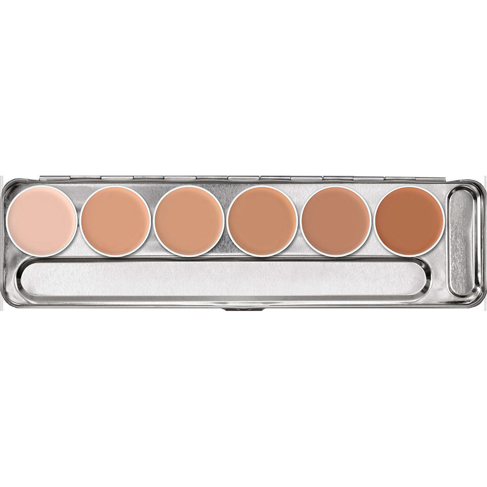 KRYOLAN Supracolor Palette 6 Farben – Fettschminke mit hoher Deckkraft, 1stk, Variante W Hauttöne