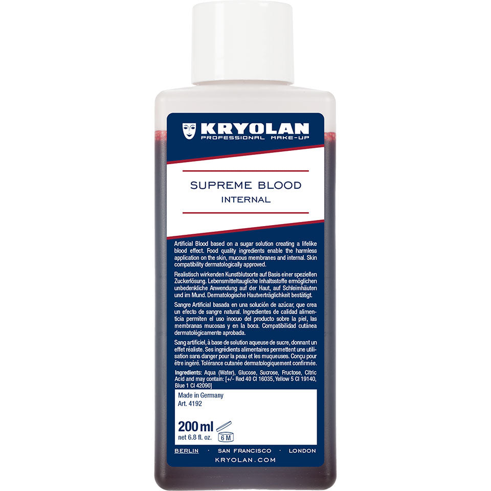 KRYOLAN Supreme Blood Internal - dark – Profi-Kunstblut für SFX, 200ml