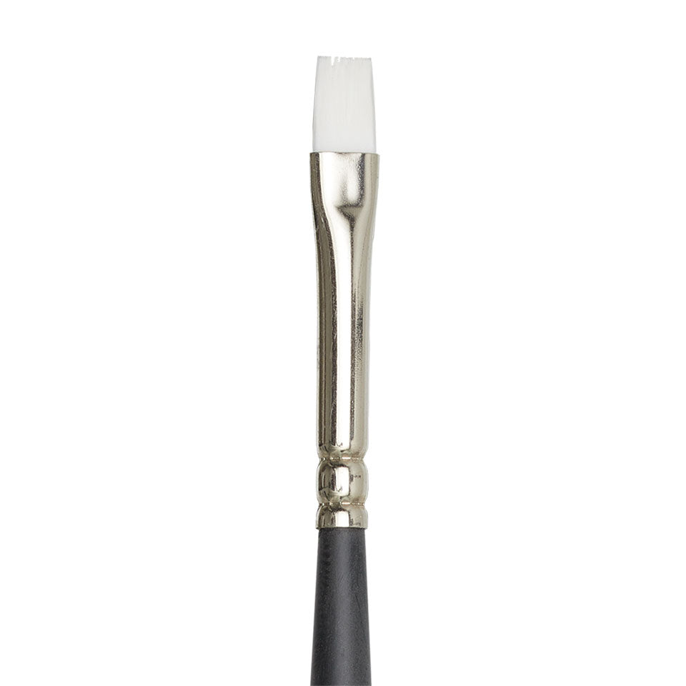 KRYOLAN Training Brush – Synthetikpinsel für Creme & Aquacolor, Größe 1, Detailansicht Pinselkopf