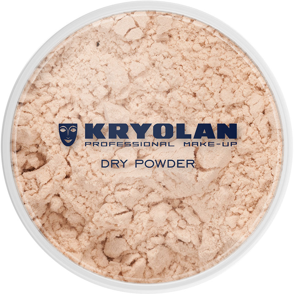 KRYOLAN Trockenpuder TP FF 2 – Mattierender Fixierpuder, 100g, Dose geschlossen