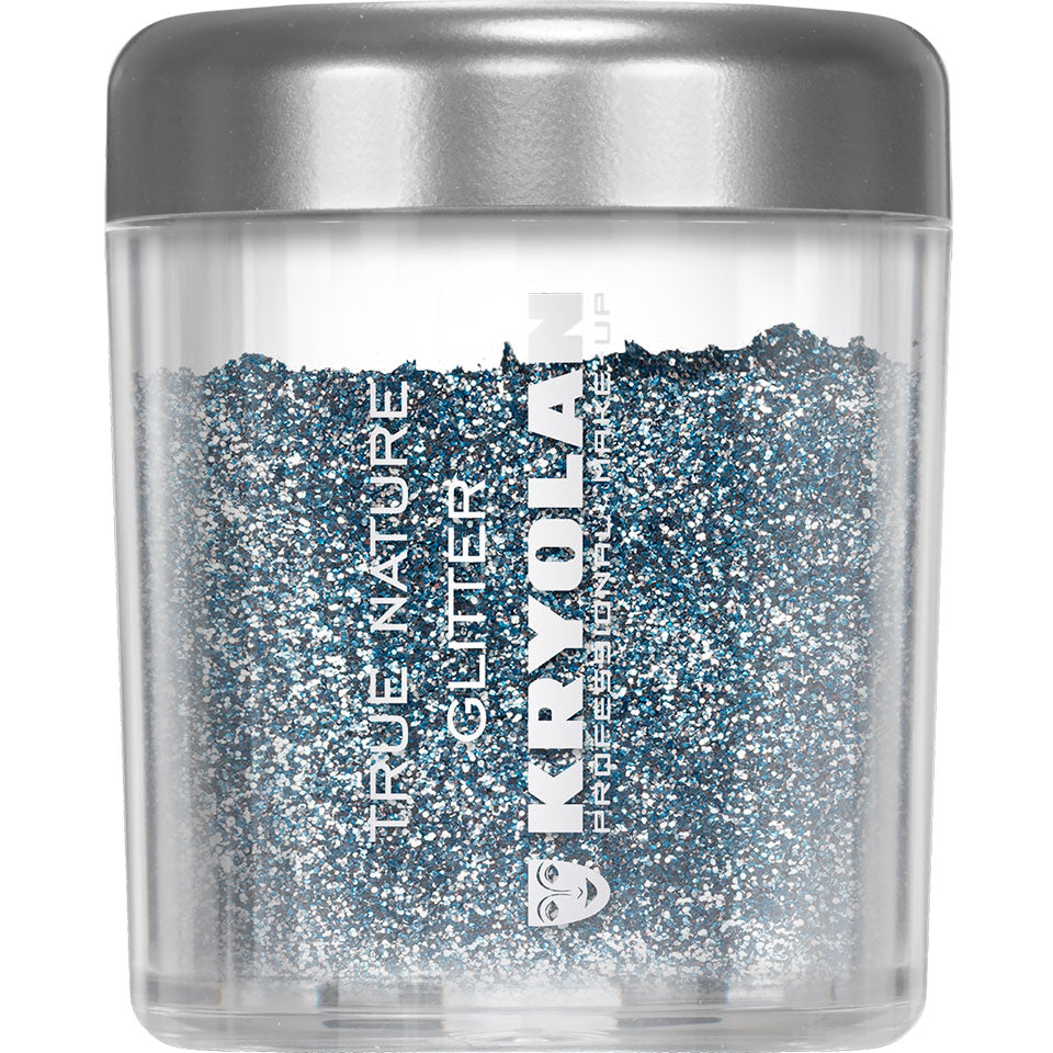 KRYOLAN True Nature Glitter ocean blue – biologisch abbaubarer Kosmetikglitzer, 4g