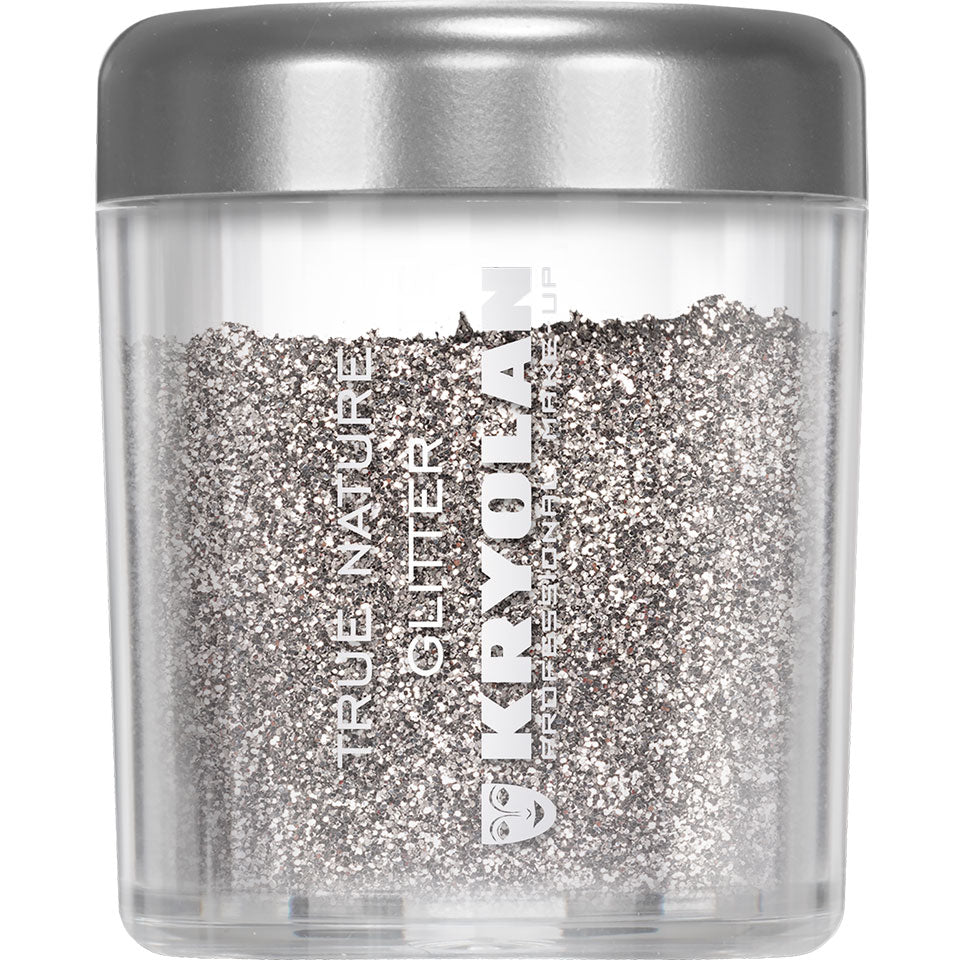 KRYOLAN True Nature Glitter silver – biologisch abbaubarer Kosmetikglitzer, 4g