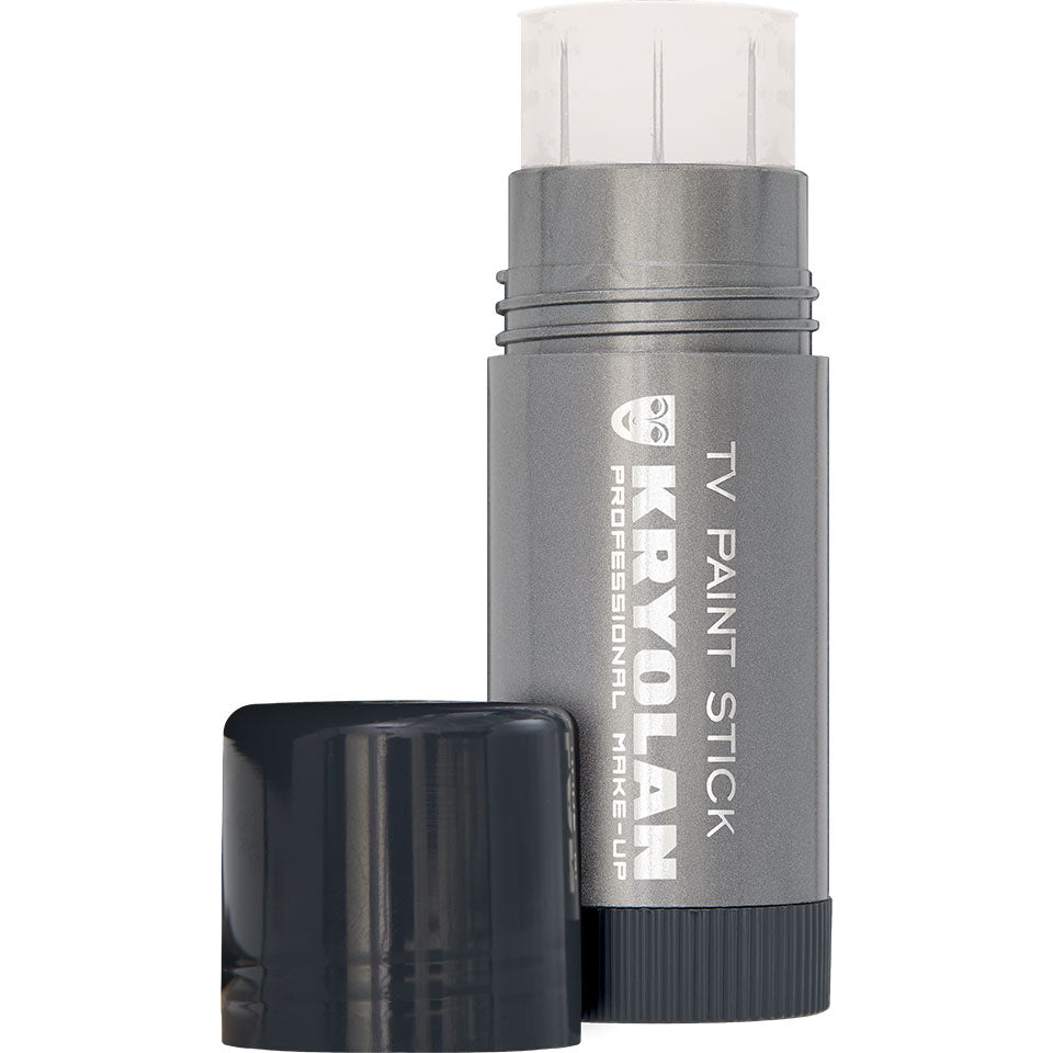 KRYOLAN TV Paintstick 070 weiß – Matte, langanhaltende Foundation für kreative Looks & Contouring, 25g, Drehstick offen