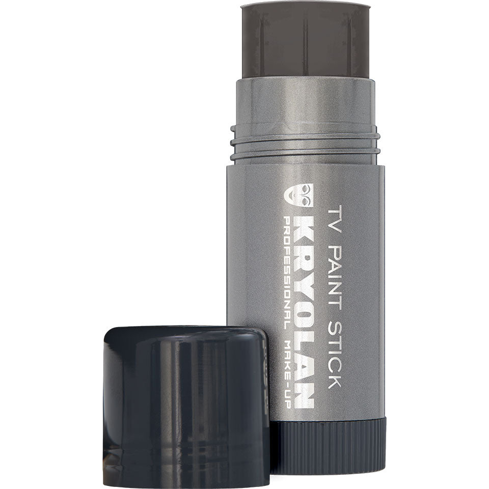 KRYOLAN TV Paintstick 32 C dunkelgrau – Matte, langanhaltende Foundation für kreative Looks & Contouring, 25g, Drehstick offen