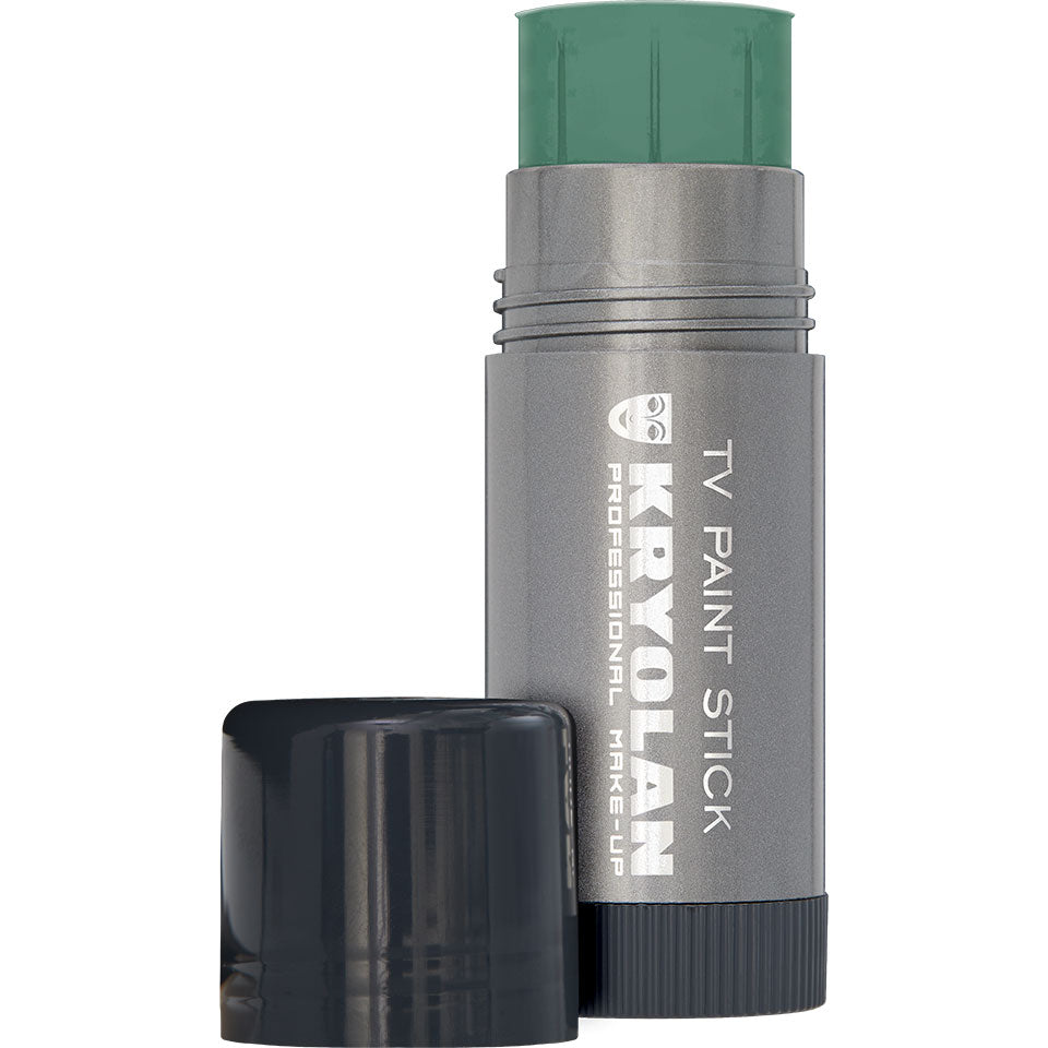 KRYOLAN TV Paintstick green 21 – Matte, langanhaltende Foundation für kreative Looks & Contouring, 25g, Drehstick offen