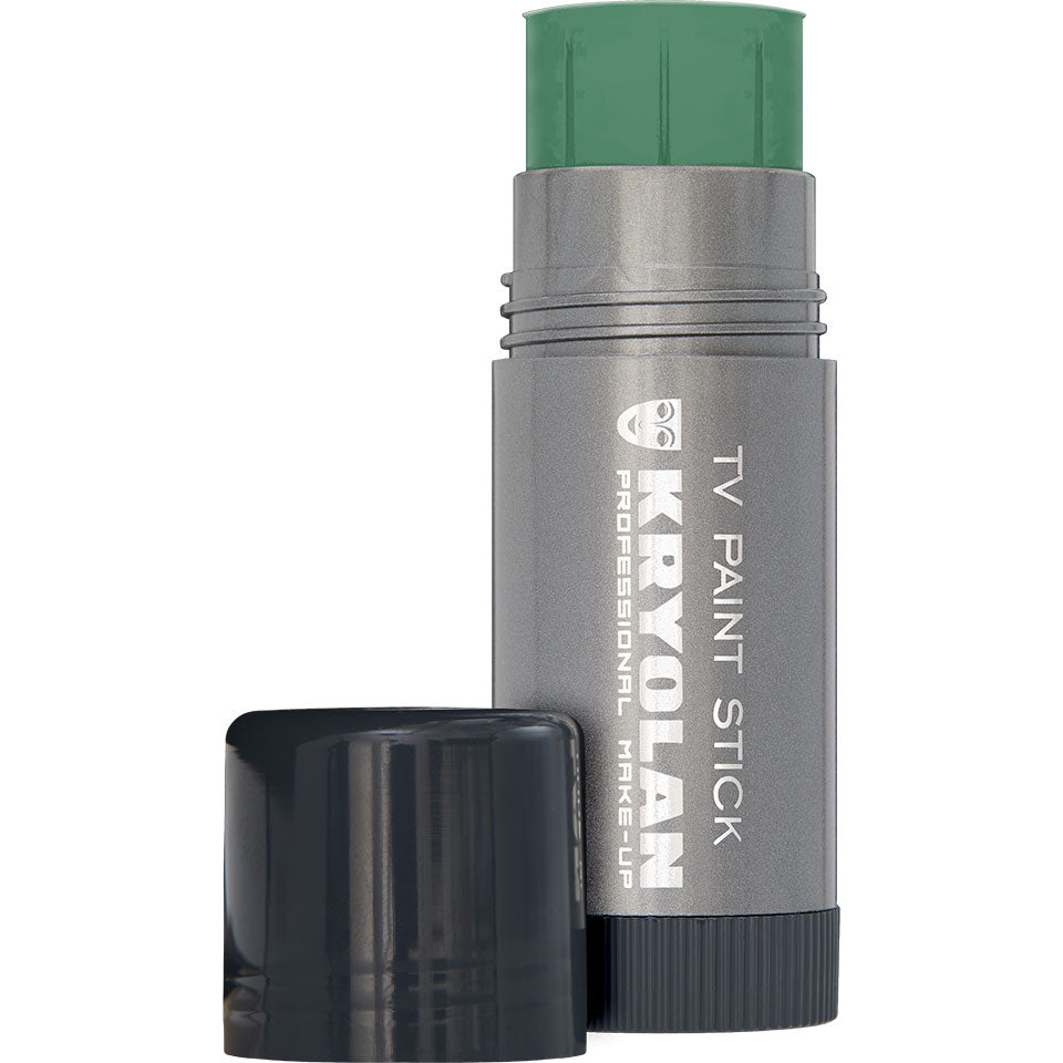 KRYOLAN TV Paintstick green 42 – Matte, langanhaltende Foundation für kreative Looks & Contouring, 25g, Drehstick offen