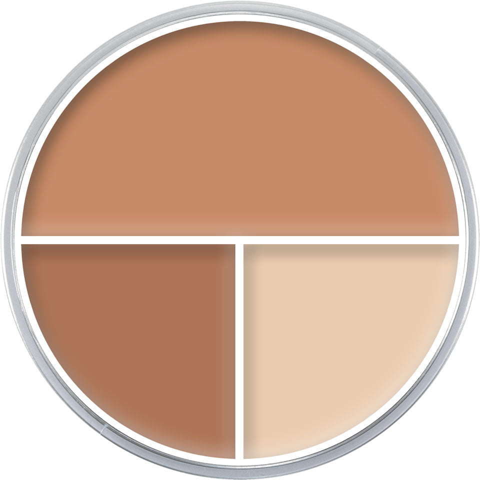 KRYOLAN Ultra Foundation Trio Variante olive 1 – Creme Make-up mit hoher Deckkraft, 40g