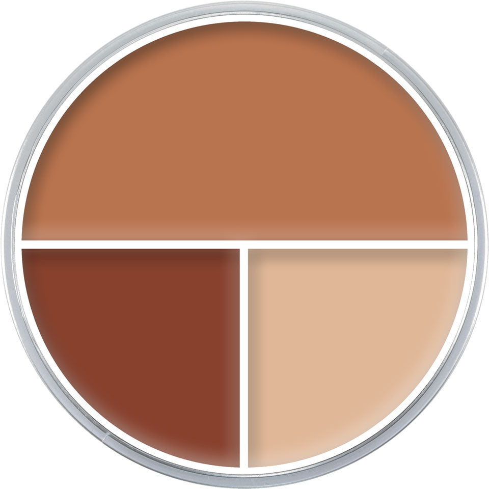 KRYOLAN Ultra Foundation Trio Variante olive 3 – Creme Make-up mit hoher Deckkraft, 40g